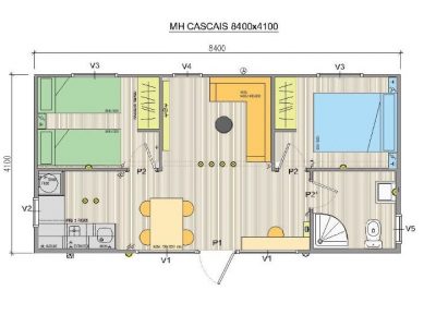 Cascáis mobil home NUEVO 8,4x4,1m