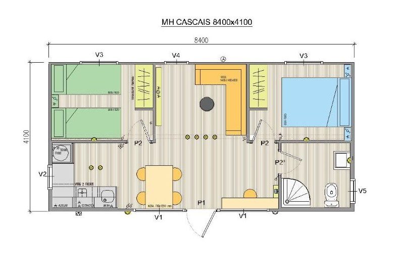 Cascáis mobil home NUEVO 8,4x4,1m